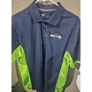 Nike NFL Equipment SEATTLE SEAHAWKS Men's Polo SHIRT Size Medium Dri Fit
